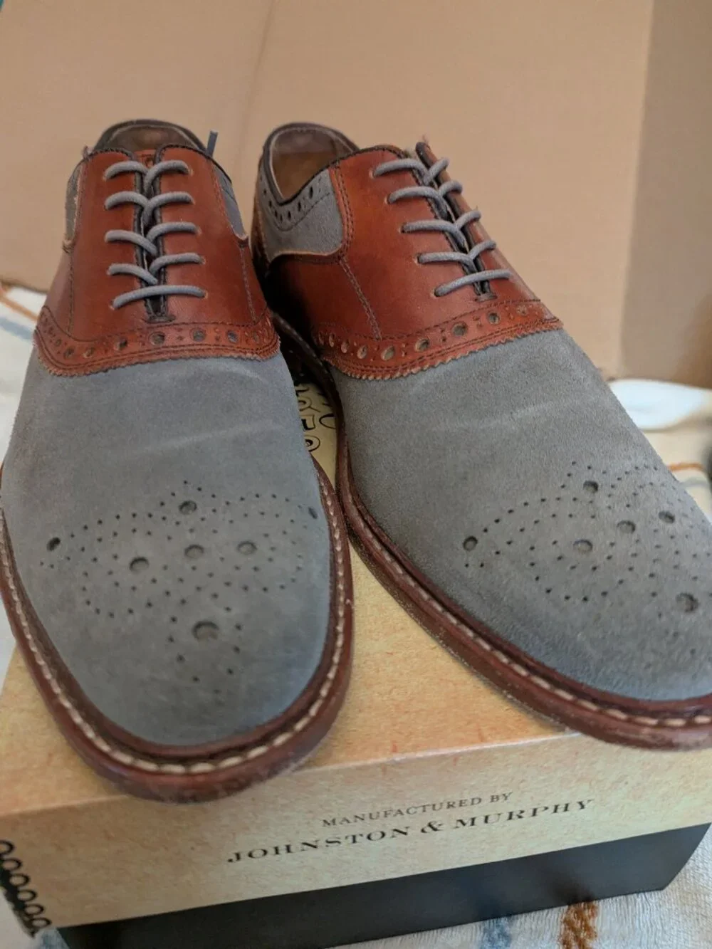 JOHNSTON & MURPHY Mens Oxford Shoes 9.5